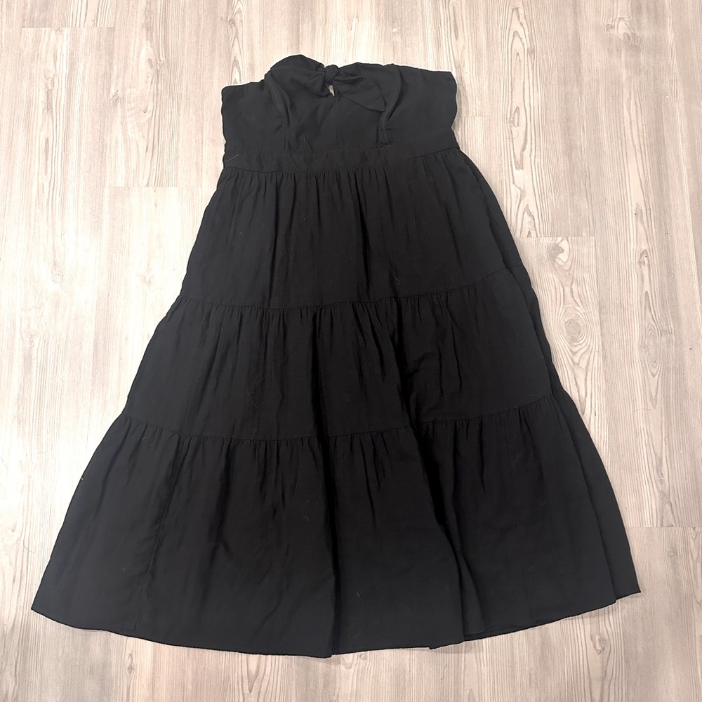 Universal Thread Black Tiered Strapless Maxi Dres… - image 1